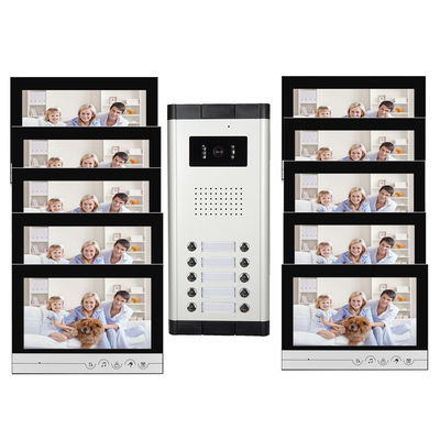 CCD CMOS Camera Security System Video Door Phone Intercom Bell For 10 Flats Building
